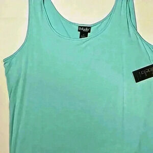 Rafaella Woman's top tank size 1X green  lounge wear casual sleeveless  …